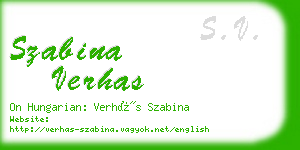 szabina verhas business card